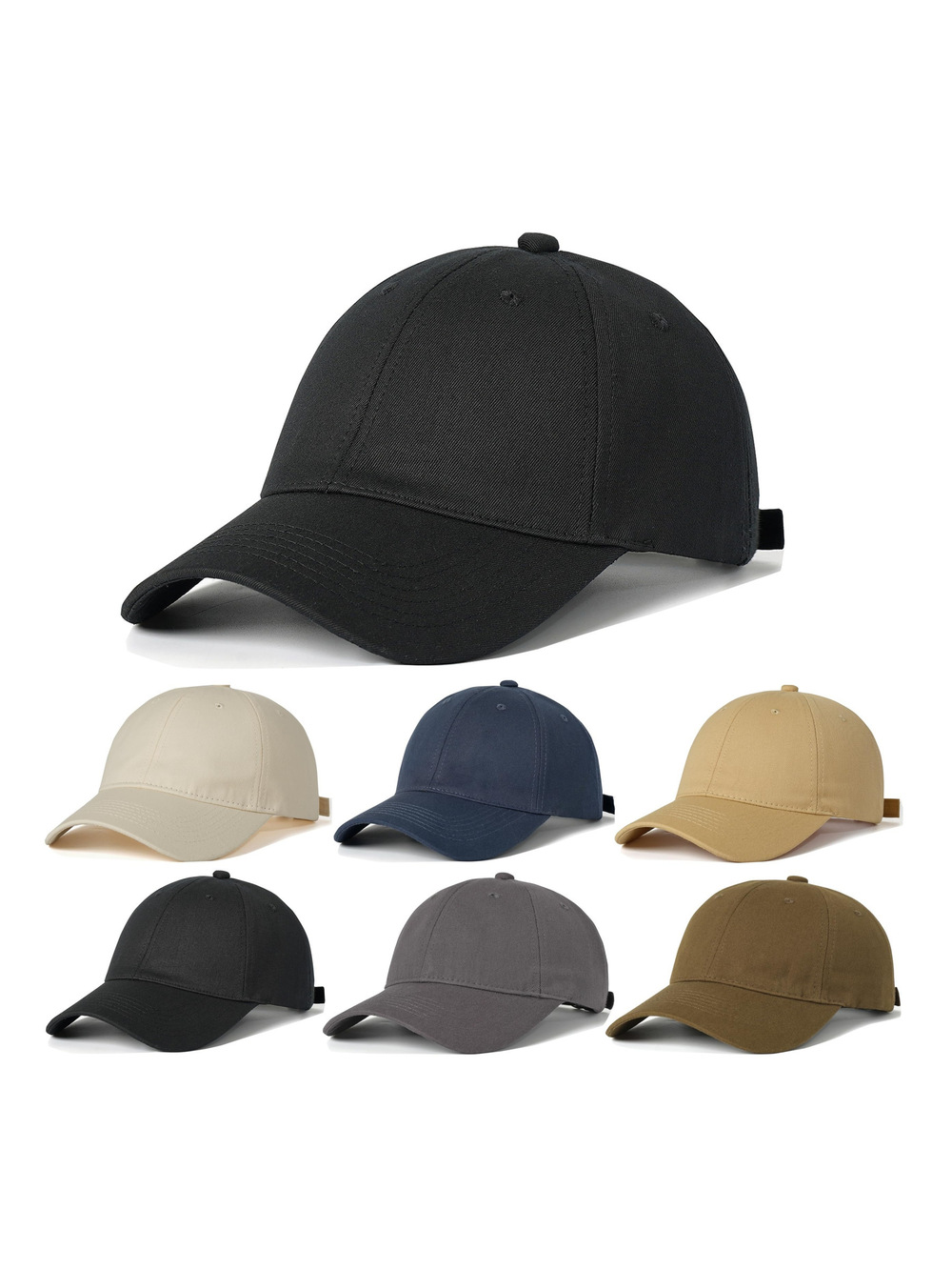 6Pack Unisex Vintage Washed Cotton Baseball Cap Soft | 6 Pcs | Size OS